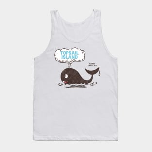 Topsail Island, NC Summertime Vacationing Whale Spout Tank Top